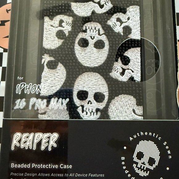 Pink Sky Reaper Skull iPhone 16 Pro Max Case 💀 - Picture 4 of 4